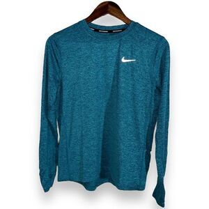 Teal Blue Nike Running L/S Performance L/S T-Shirt SZ M